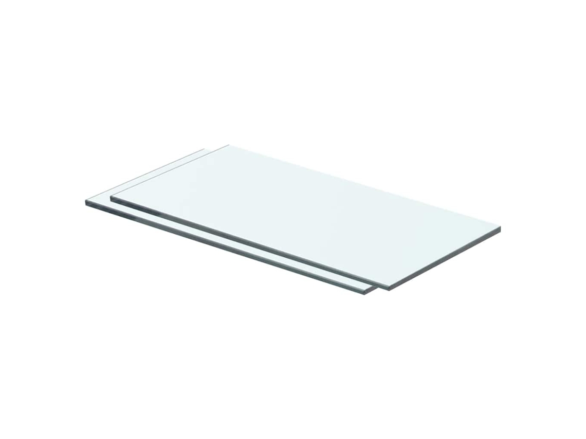 Vidaxl Prateleiras 2 Pcs 40x15 Cm Vidro Transparente