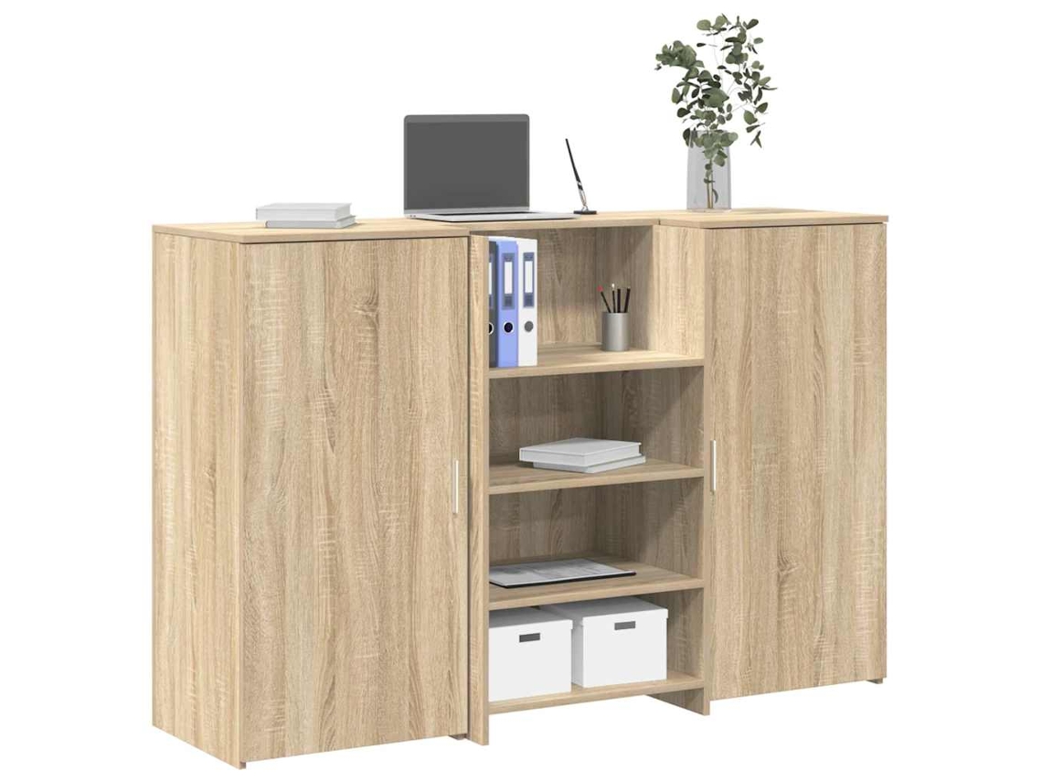 Vidaxl Balcão Recepção 155x50x103,5 Cm Madeira Carvalho Sonoma