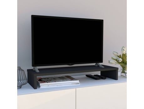 Suporte Monitor HENOR (Grafite - Madeira - 82x26.5x12 cm)