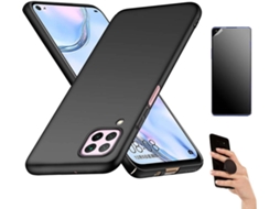 Kit Capa e Película Huawei P40 Lite e Ultimatte Turtleshell Rígido Y Popsocket Preto