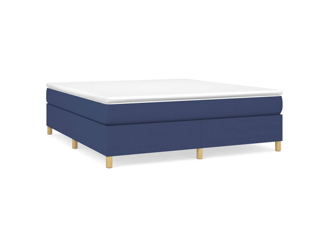 Cama De Molas Ensacadas Vidaxl Azul Tecido (203 X 160 X 35 Cm)