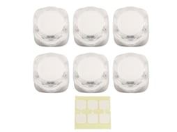 6 organizadores de cabos magnéticos clip com fita sem resíduos 7,5mm para mesa branco com S/MARCA