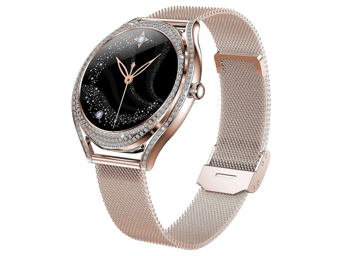 Relógio inteligente V66 1,28 polegadas Bluetooth 5.0 com pulseira de aço VONKELIOS