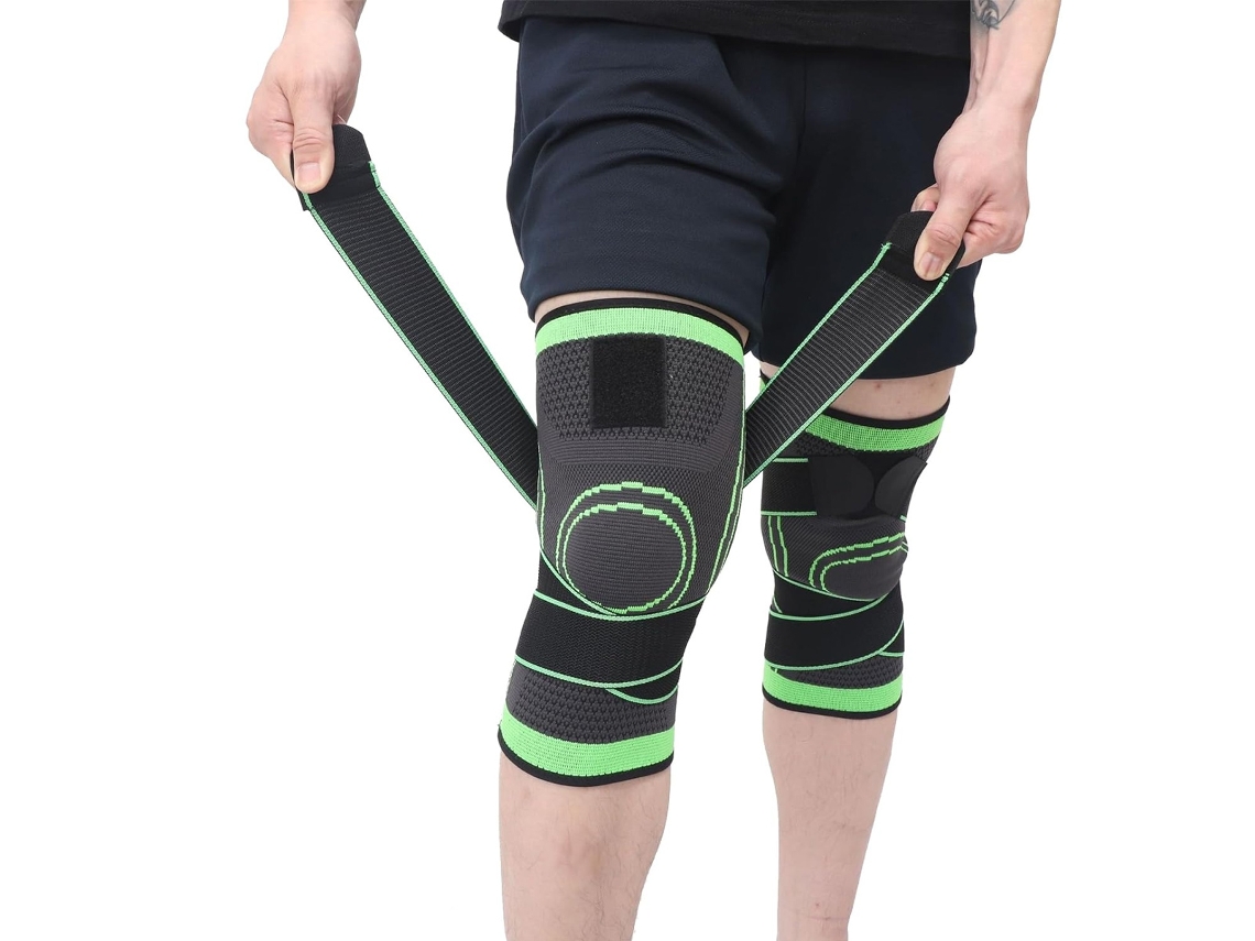 Joelheiras Material Respirável Suporte Dores Artrite Tecido Que Absorve Umidade Tecnologia Tricô 3d Premium