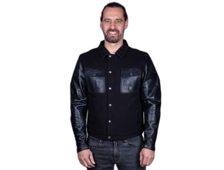 Casaco de Mota para Homem HELSTONS (L - Preto)
