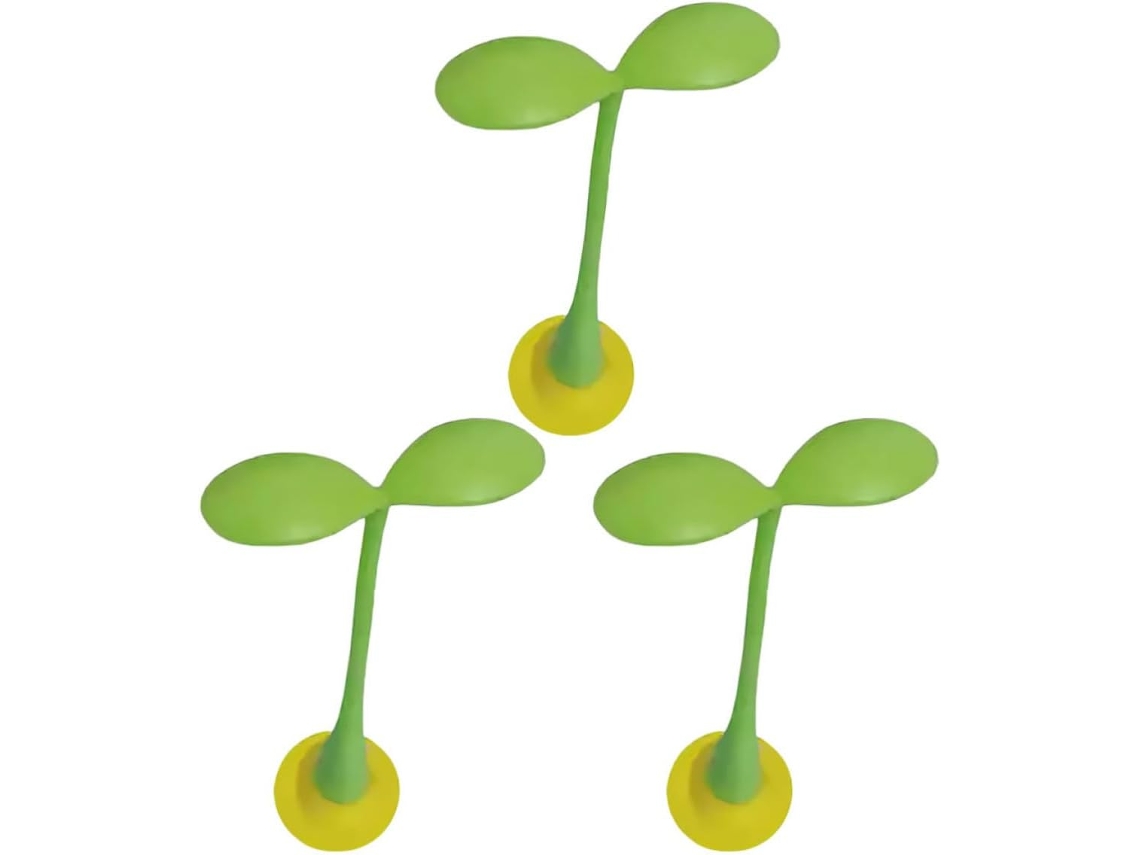 Conjunto De 3 Pequenas Plantas Verdes Criativas Para Decoração Do Painel Do Carro.