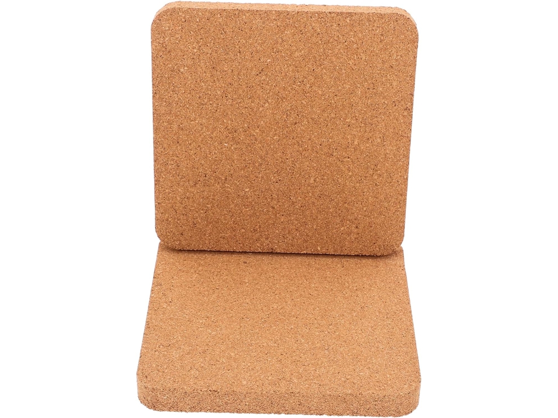 Conjunto De 2 Placas De Cortiça Natural Espessas De 15 X 15 Cm (6 X 6 Polegadas) Para Quadros Brancos.