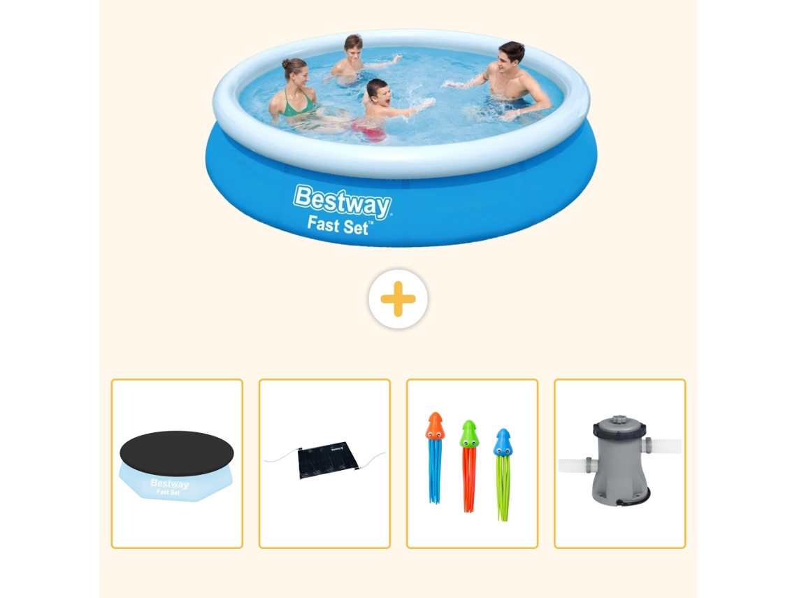 Bestway Piscina Bestway Fast Set Redonda - 244x61 Cm - 5-peças S37