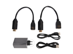 Extensor De Interface Multimídia Hd Full Hd 1080p Sobre Cat5e Cat6 Até 196.8ft Transmissor Receptor Rj45 Plugue Eu 100‑240v