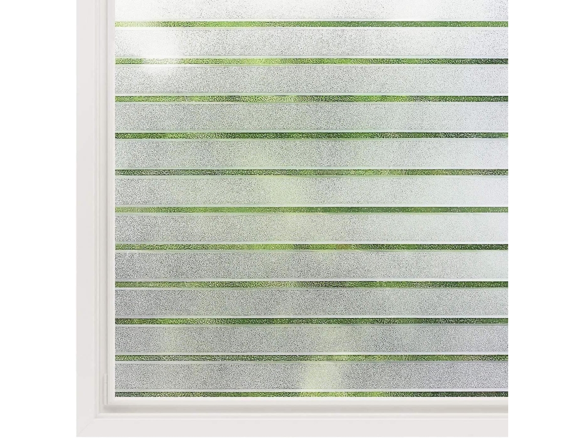 Película De Vidro Eletrostática Listrada, Autoadesiva, 45x200cm, Com Proteção Uv