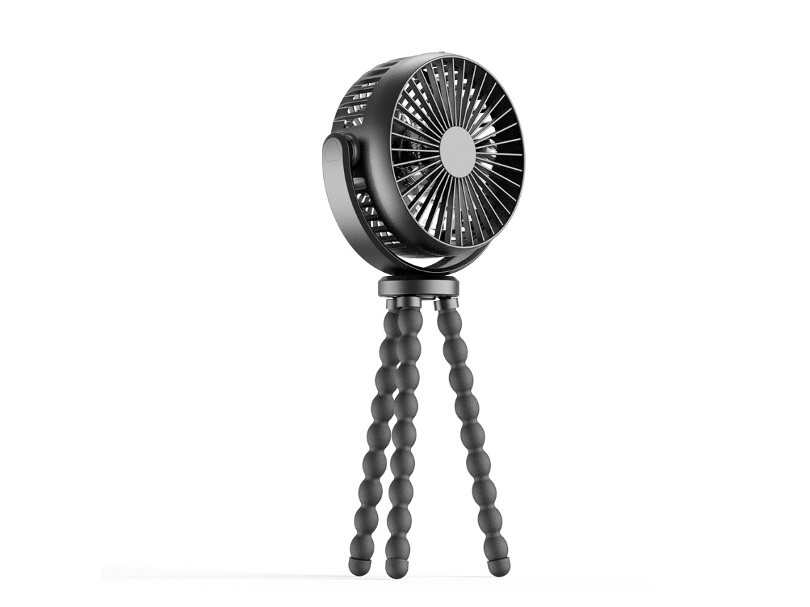 Ventilador de bateria de 5200 mAh com tripé flexível, ventilador USB giratório de 360° Cxc (320 145 66 mm)