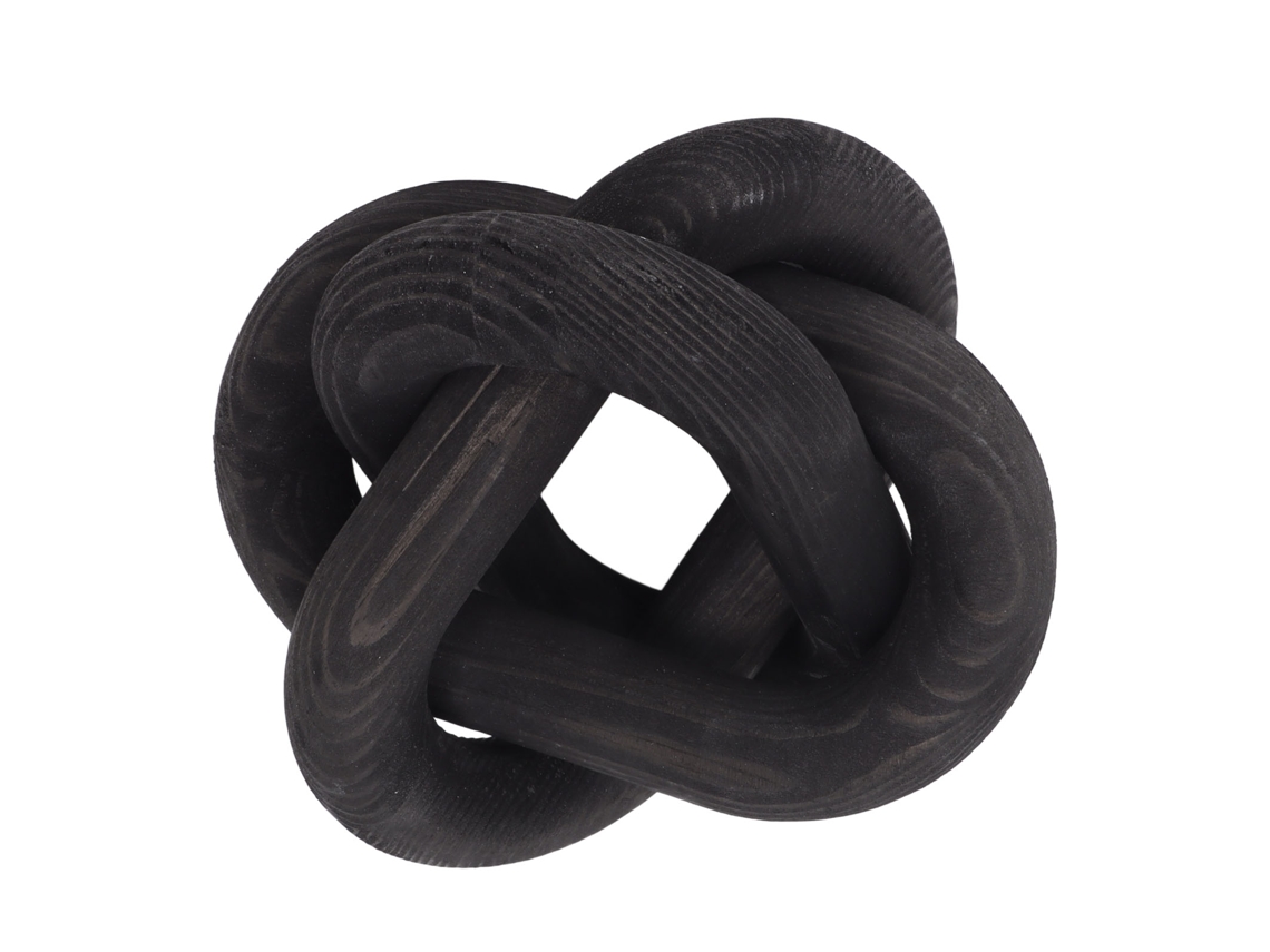Corrente de Madeira Decorativa 3 Elo Preta | S/MARCA