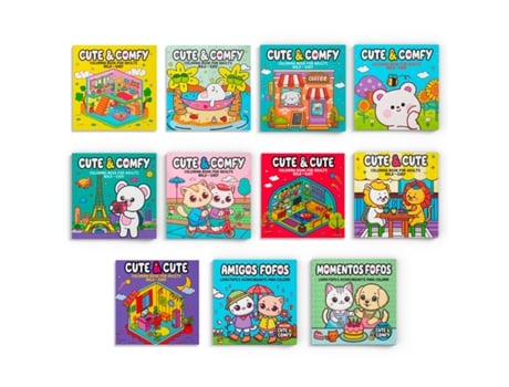 Livro Coleção Coloring Book For Adults - Kit Com 11 Livros De Colorir Adulto De Camelot Editora (português Do Brasil)