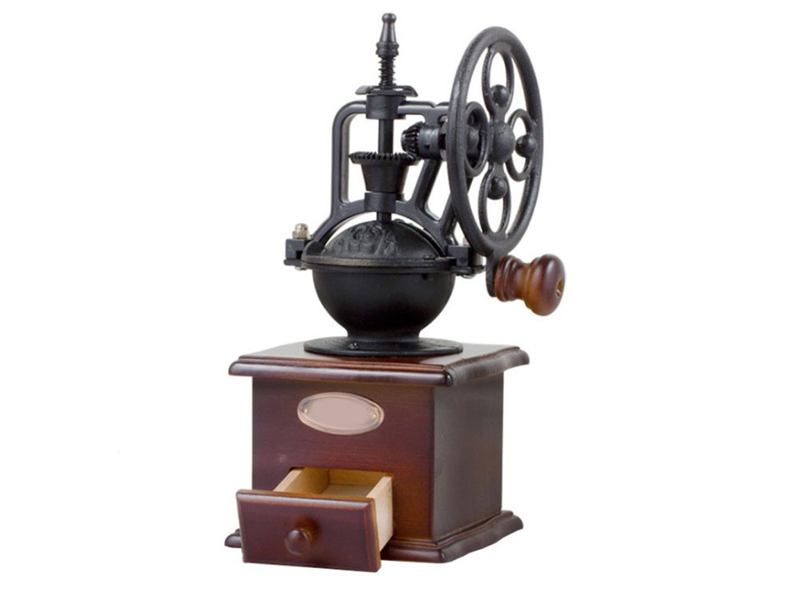 Moedor De Café Retrô Com Manivela E Gaveta, Moedor Manual De Grãos De Café E Especiarias Brilvibera