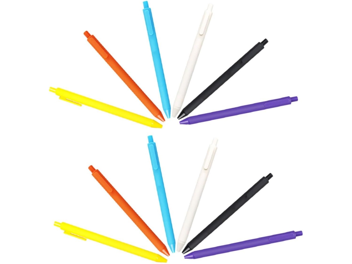 Conjunto De 12 Canetas Escrita Suave Com Cabo Ergonômico, Ideais Para