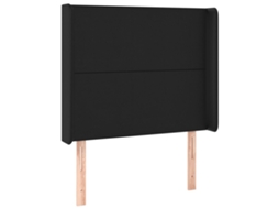 Headboard, Headboards Vidaxl Preto Couro Artificial (93 X 16 X 118/128 Cm)