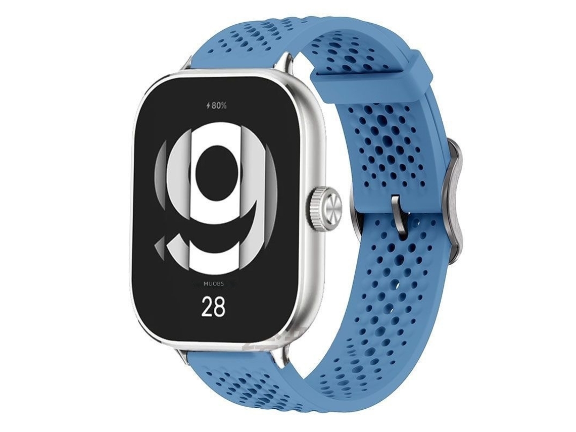 Pulseira de Silicone Esportiva Respirável para Redmi Watch 6/5/4, Xiaomi Mi Band 9 Pro e 8 Pro Perfurada CHABERLU