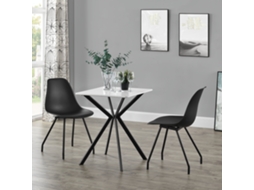 Mesa de Refeição [EN.CASA]  (Branco - MDF lacado - 60 x 60 x 75 cm)