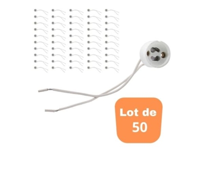 Conjunto de 50 Soquetes Gu10 para Lâmpada de Led Ou Halogênio