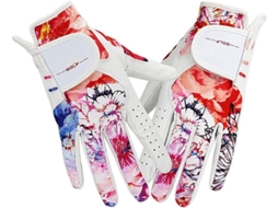 Luvas de Golfe Femininas de Couro Estampado, com Ajuste Macio e Cano Longo (1 Par) | S/MARCA