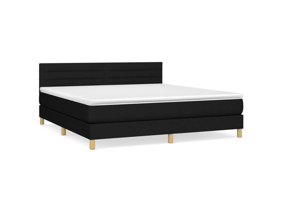 Box Spring Bed, Box Spring Beds Vidaxl Preto Tecido (160 X 200 Cm)
