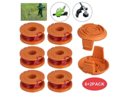 Bobina De Linha De Reposição Para Cortador De Grama/desborda Worx Wa0010 Laranja 10ft 6pacote+2 Bobinas