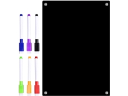 Tableau Magnétique Noir Planificador Réutilizável Para Refrigerador Em Acrílico Blanc Effaçable À Sec Maison