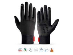 Guantes táteis quentes impermeáveis para inverno anti deslizantes esportivos S/MARCA