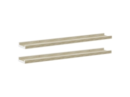 Prateleiras de Parede 2 Pcs 80x9x3 Cm Branco e Carvalho Sonoma MAISON EXCLUSIVE