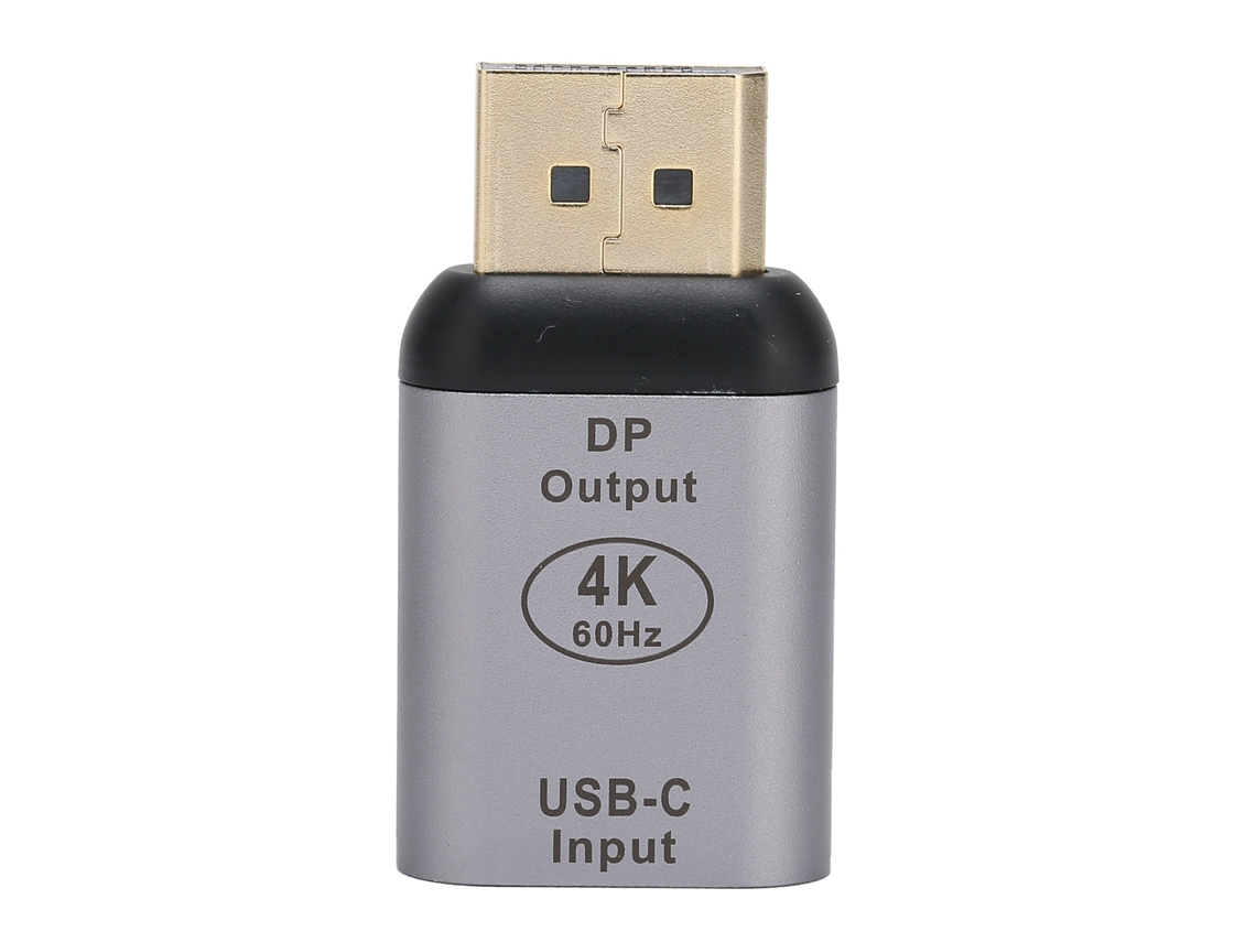 Adaptador Grande de Displayport Hembra Tipo C a Macho, Compatible Con 4k a 60 Hz, Compatible Con Windows, Android Y os X.