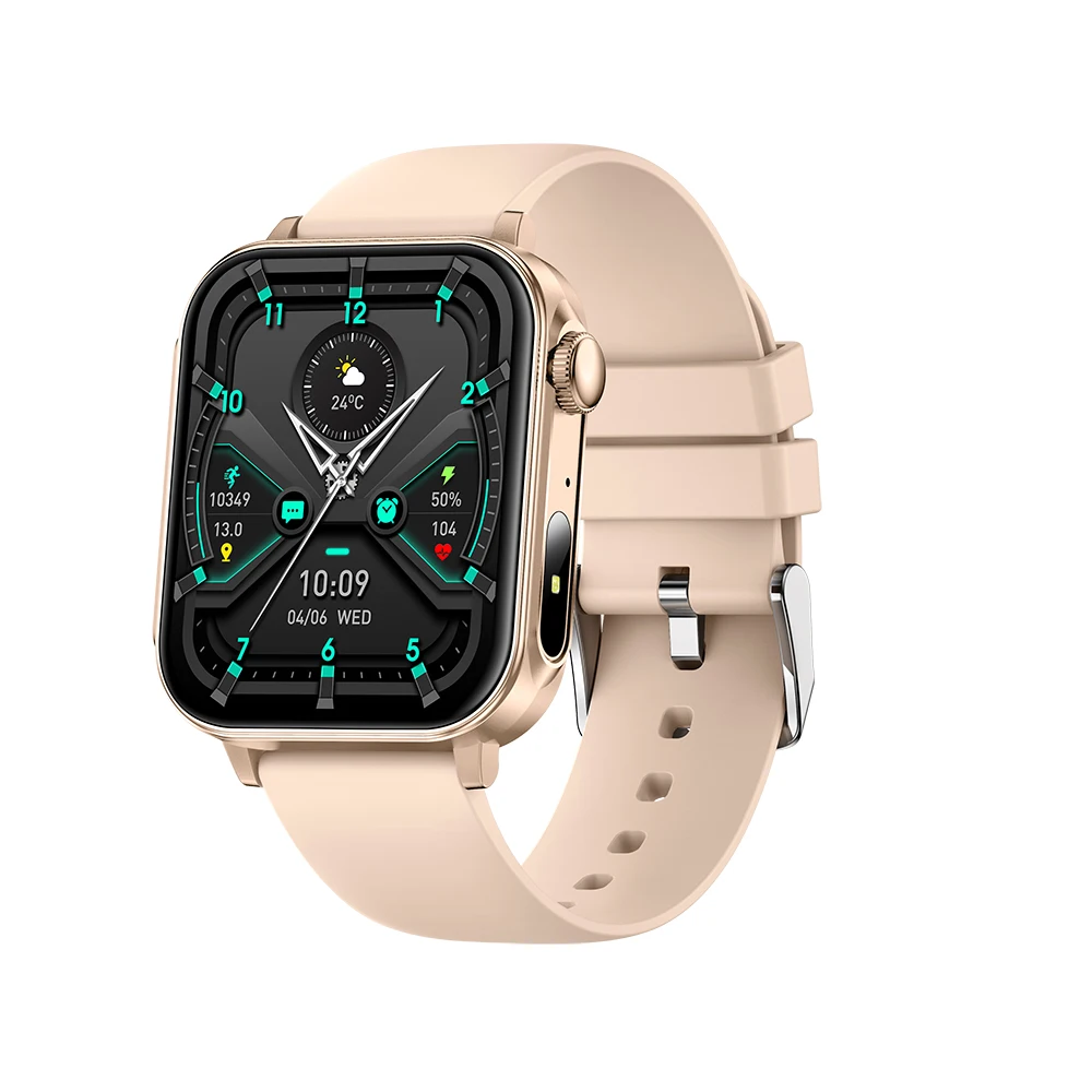 Smartwatch (de Silicone Rosa) Com Tela Sensível Ao Toque De 1,83 Polegadas E Carregamento Tipo-c.