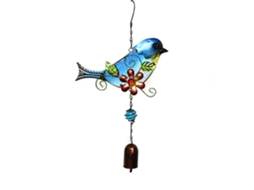 Laxiscreed Sino De Vento Com Pássaros, Decoração Pastoral Em Metal Pintado E Vidro Para Parede