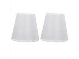Conjunto de 2 Abajures de Tecido Estilo Europeu Clip On para E14 para Lustres e Parede