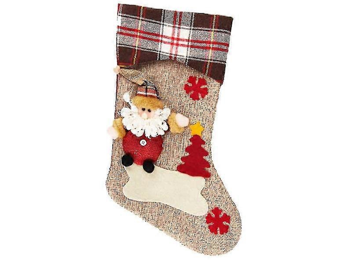 1 Peça De Meias De Natal Grandes Clássicas Com Design De Papai Noel, Boneco De Neve E Rena Para Decoração De Festa Olysi Shop