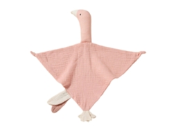 Toalha de algodão macia e aconchegante para bebês e crianças, com desenho animado de animais para acalmar, formato de osso de ganso para recém-nascidos.