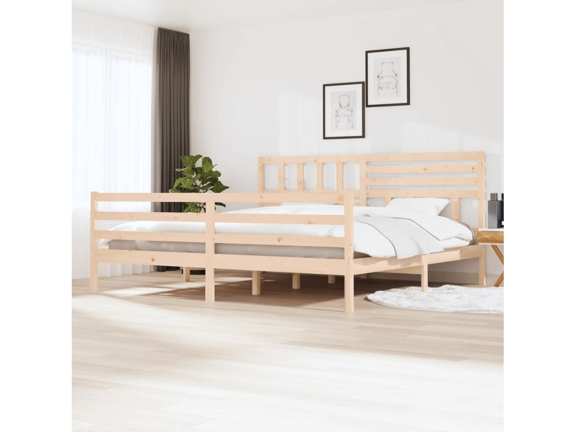 Estrutura De Cama 180x200 Cm Super King Madeira Maciça