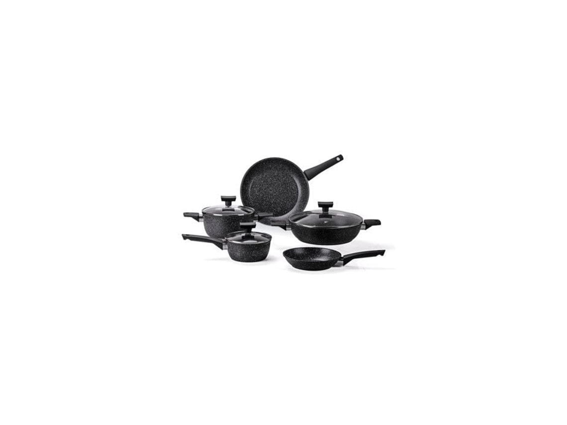 Conjunto Misto MONETA A01a176508 Preto 8 Peças Caçarolas Ø16/20/28 Cm