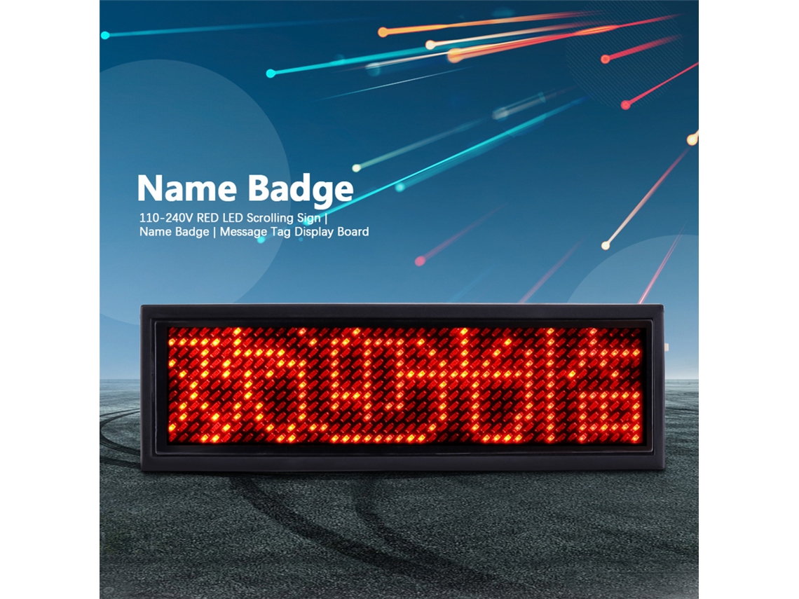 Laxiscreed Painel De Led Vermelho Com Mensagens Rolantes E Nome, Visibilidade Objetiva