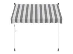 Maison Exclusive - Toldo Retrátil Manual Antracite E Branco 300 Cm