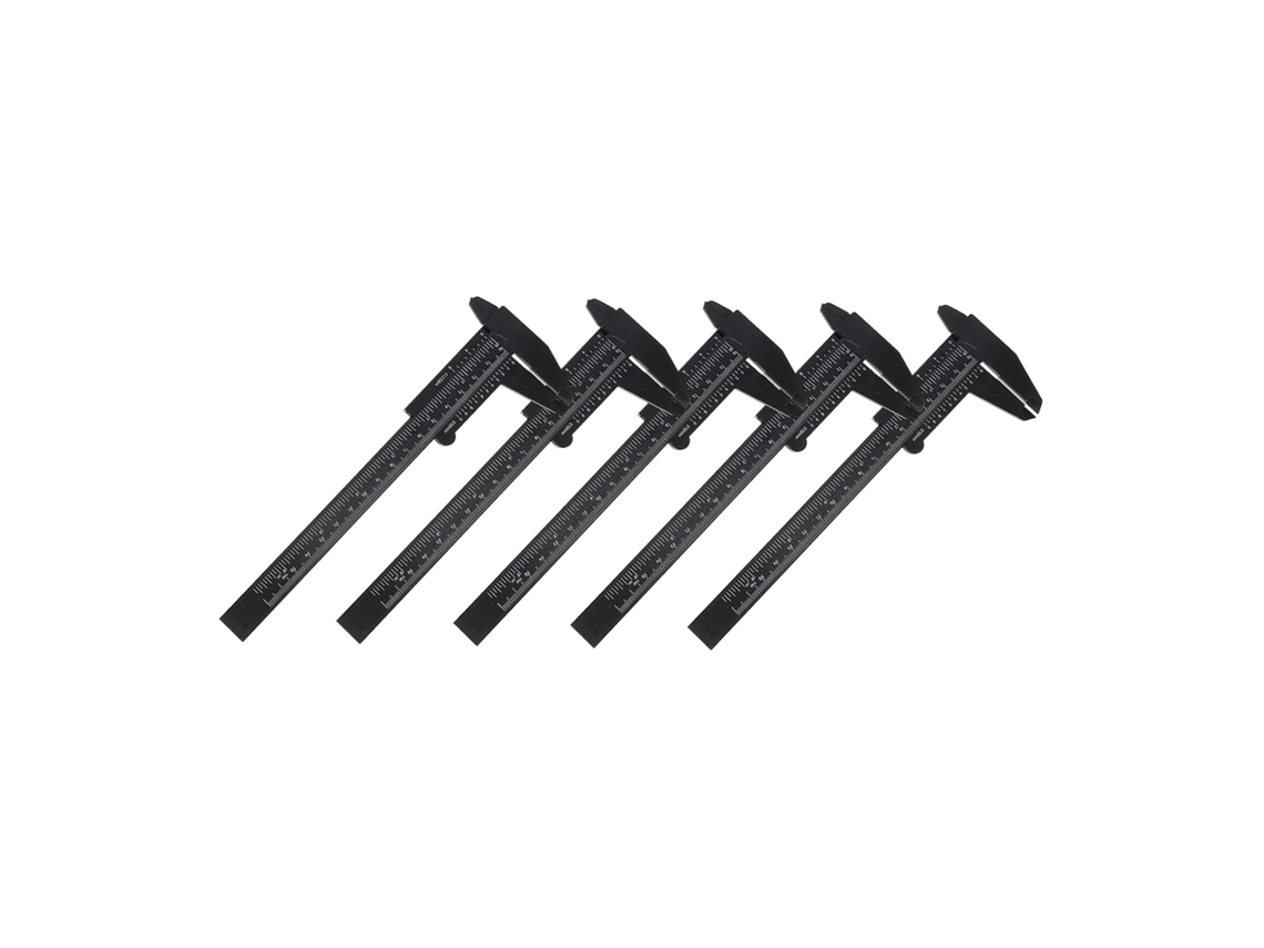 Conjunto De 5 Paquímetros Vernier Com Escala Dupla, Ferramenta