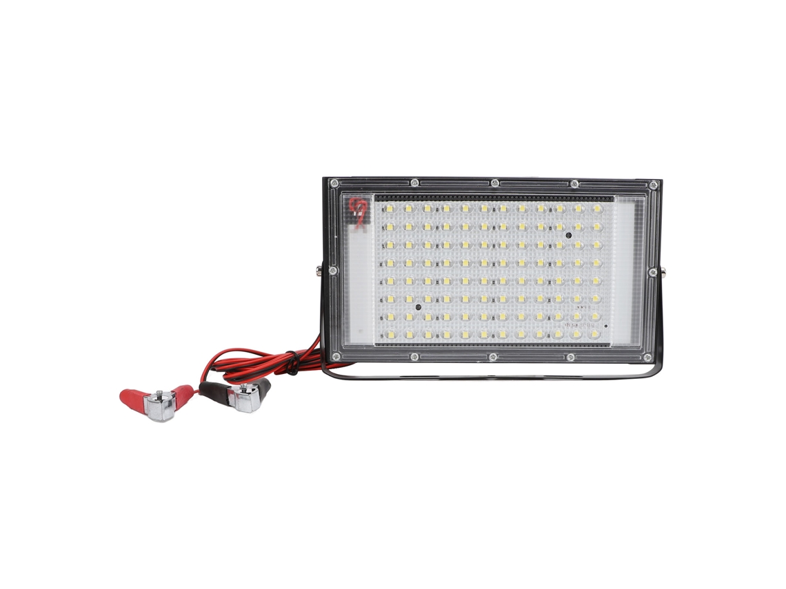 2026 luz de Inundación Led Exterior 100w Ip66 Impermeable Con Batería Y Pinza Cocodrilo Dc12v para Emergencias