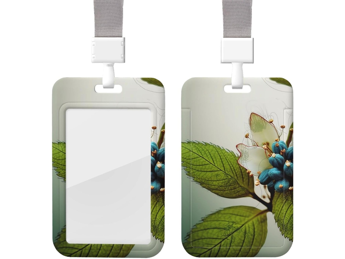 Porta Crachá Com Estampa De Botão Flor, Com Cordão, Porta Crachá Vertical, Capa Protetora Crachá