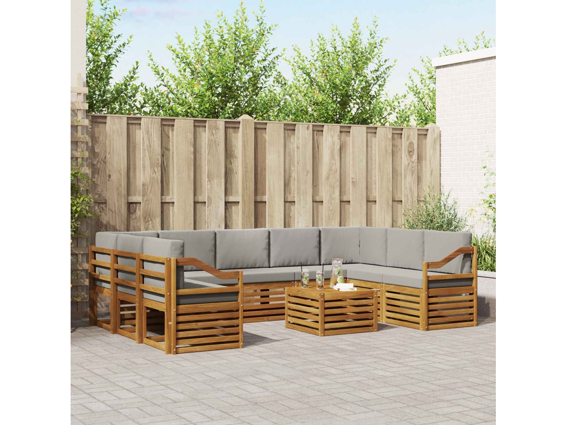 Vidaxl Conjunto De Sofás Para Exterior 10 Unid.