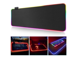 Mousepad Gamer Com Iluminação Led 80x30cm Rgb Brilvibera