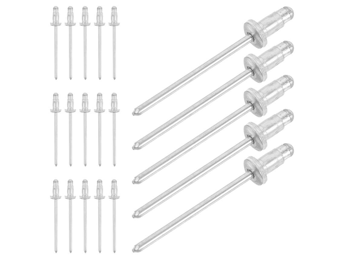 20 Rebites de plástico reforçado em formato de roseta, 4,2 cm, para fixação de molduras de vidro.