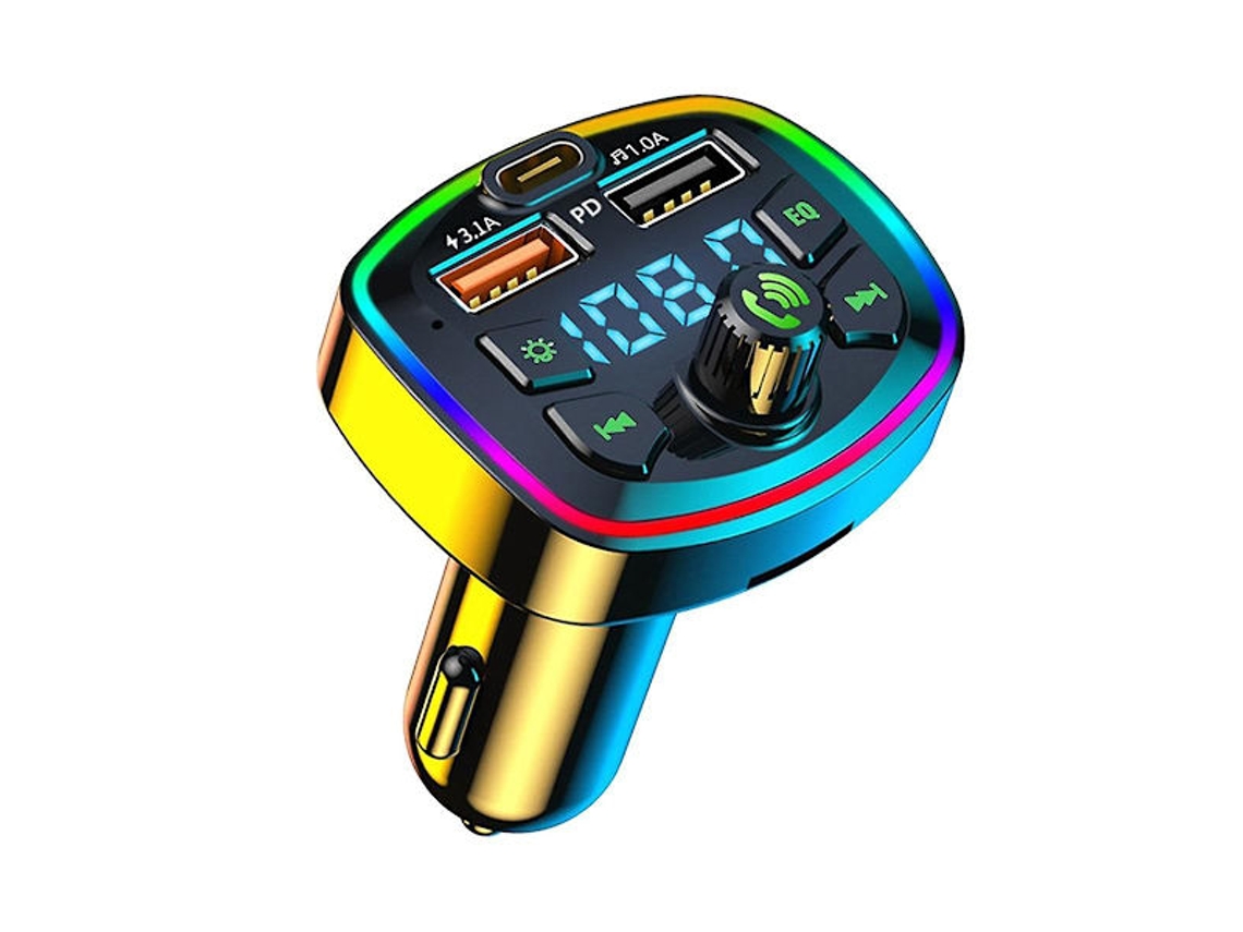 Transmissor Fm Bluetooth Veicular, Usb, Carga Rápida, Mp3