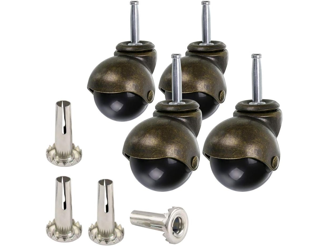 Rodízios De Bronze De 50 Mm Com Esferas, Rodízios Para Móveis Com Buchas, Rodízios Esféricos Com Freio, Substitutos Para Móveis, S Aquaforge