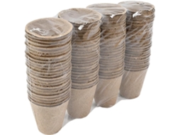 Pacote Com 100 Vasos Redondos De Pedra Para Mudas, Ideais Para Jardinagem Interna E Externa.