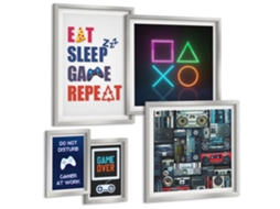 Conjunto De Pinturas Decorações Estilosas Para Gamers Espelharte (5 Peças)