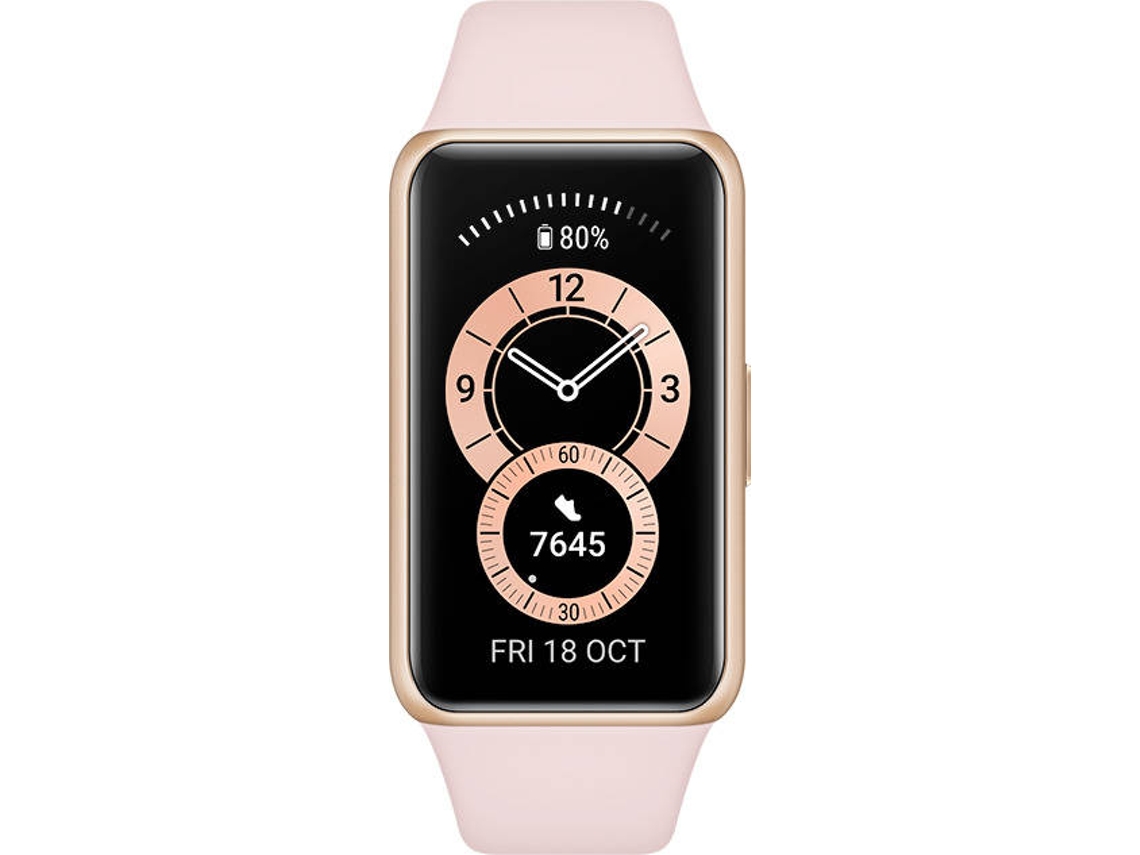 Pulseira Desportiva HUAWEI Band 6 (Bluetooth - Suporta SpO2 - Até 14 dias de Autonomia - Rosa)